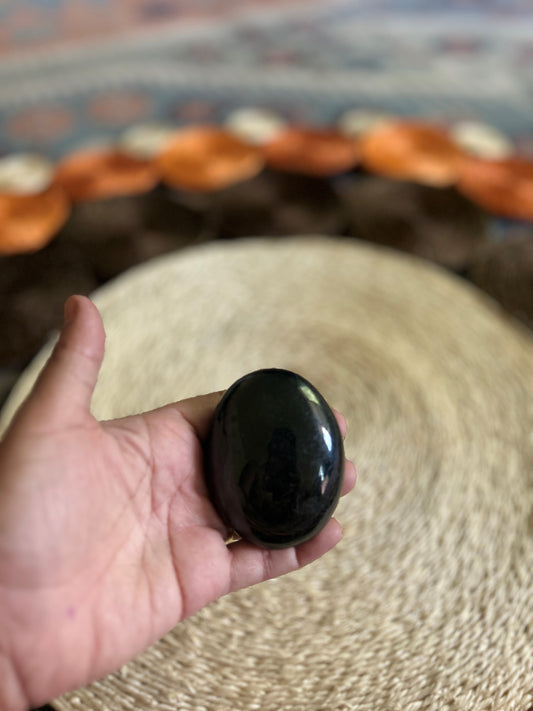 Black Tourmaline Palm Stone