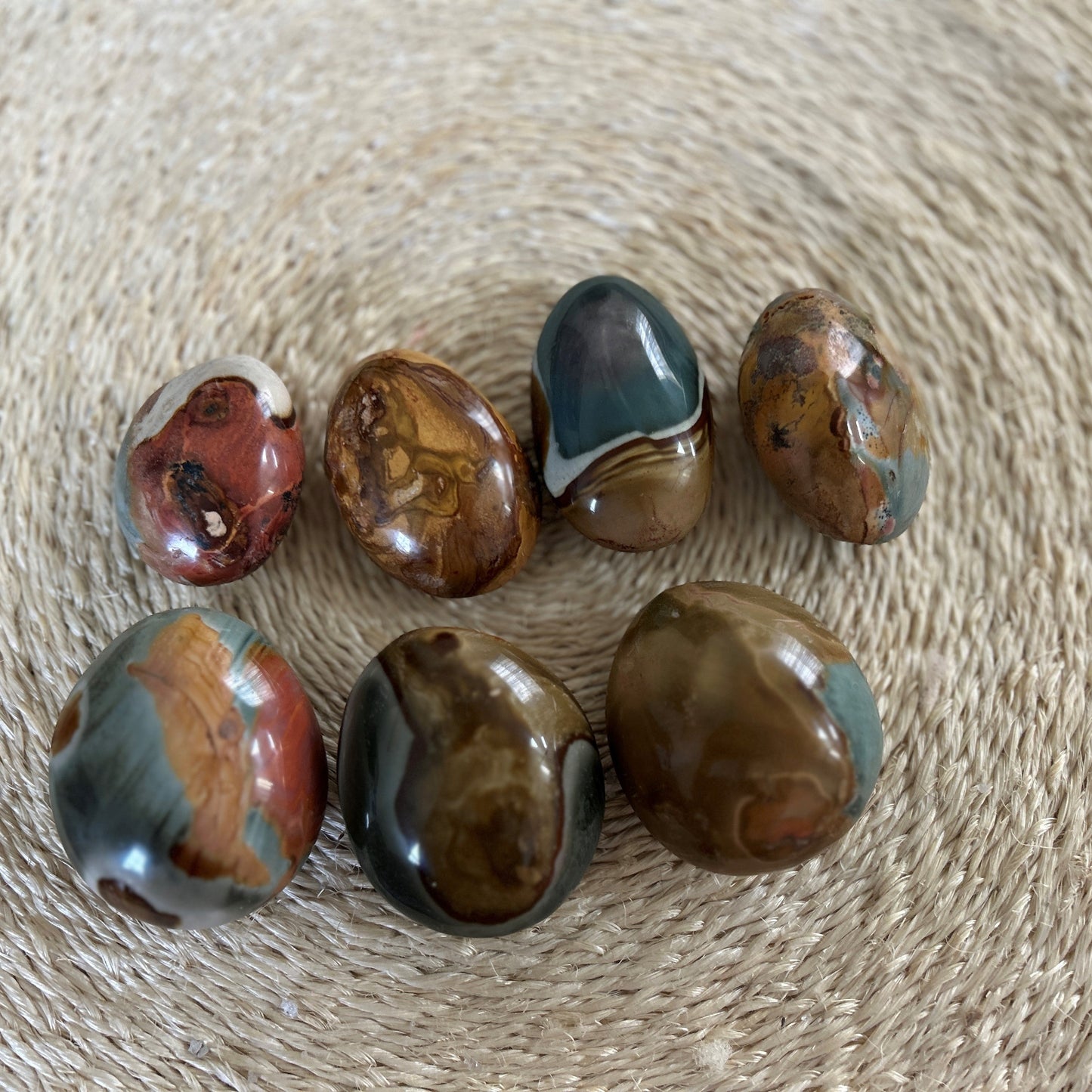 Polychrome Jasper Palm Stone