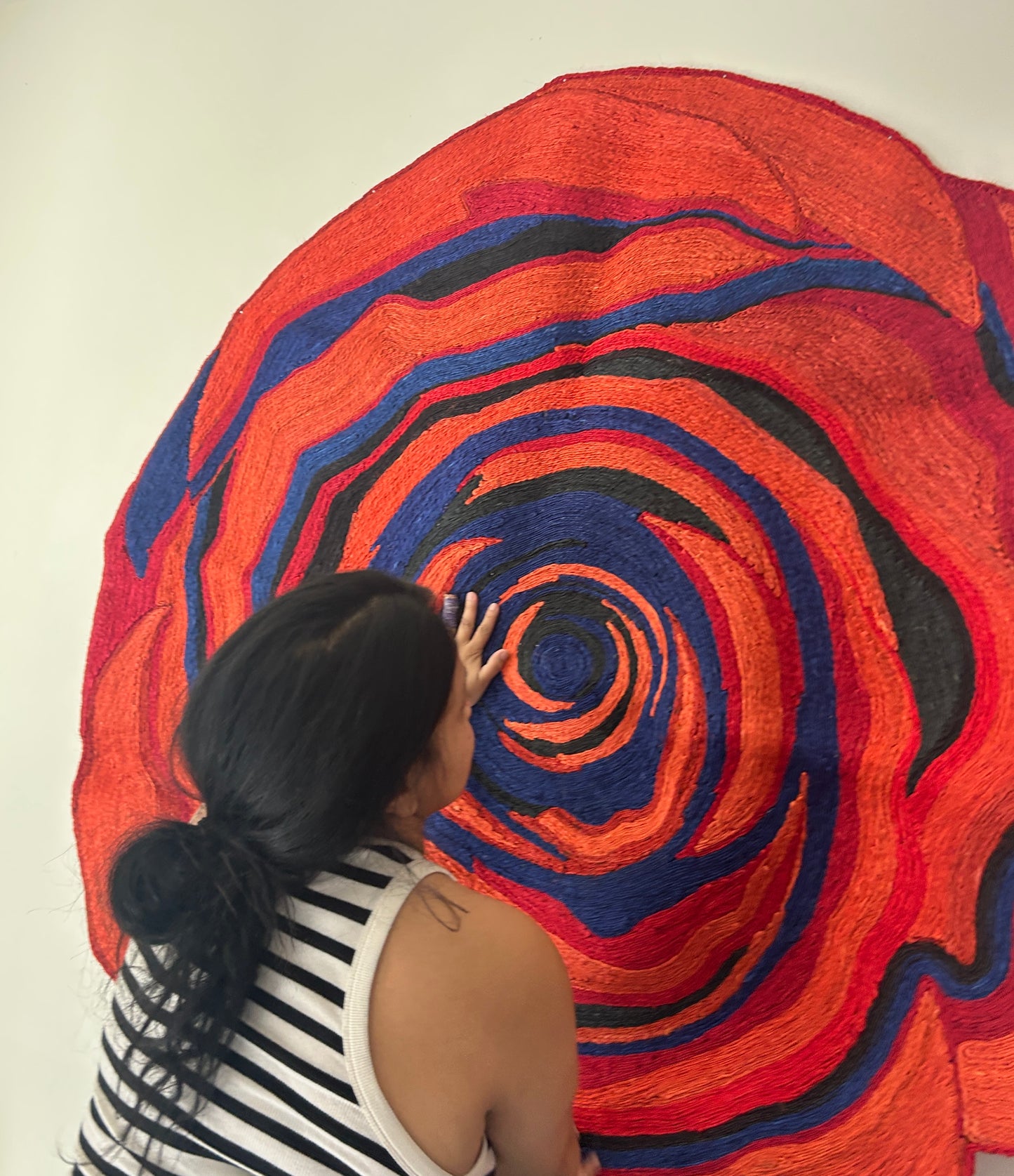 “ Rose” Handwoven Sisal Wall Art - 5ft’ 41”